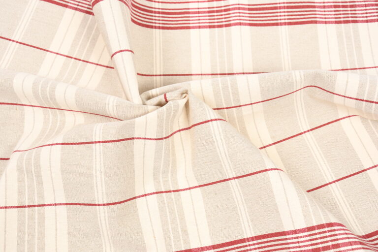 Coupon De Toile à Matelas Rayée Écru/Beige - Coton - Taille M 10 - Occasion - Pour Rénovation
