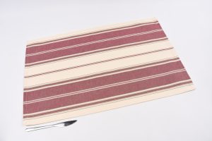 grand torchon de cuisine raye grenat