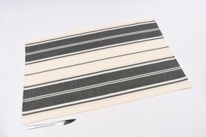 grand torchon de cuisine raye noir blanc