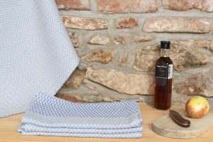 lot 3 essuie mains vintage bleu