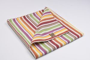 nappe fabrication Française bayadere jaune