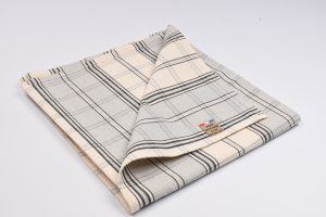 nappe fabrication Française carreaux gris bleu