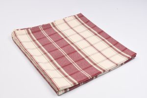 nappe fabriquée en France carreaux grenat