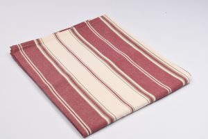 nappe fabriquée en France rayure grenat