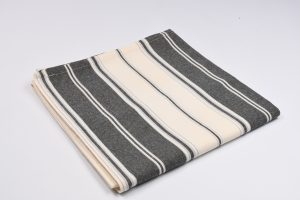 nappe fabriquée en France rayure noir et blanc