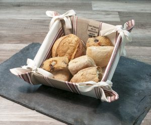 paniere à pain rayée tabac