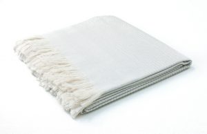 plaid coton gris bleu