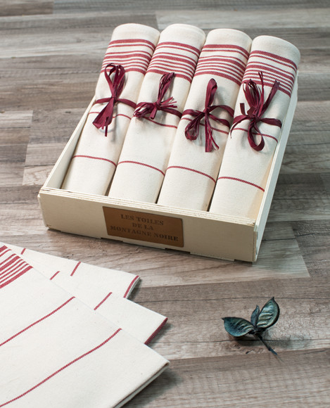 2 serviettes de table en lin , 40x40 GRIS MONOPRIX