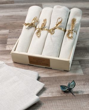 serviette de table unis metis