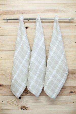 lot 3 torchons pur lin