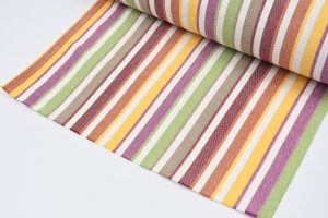 toile transat au mètre bayadère jaune