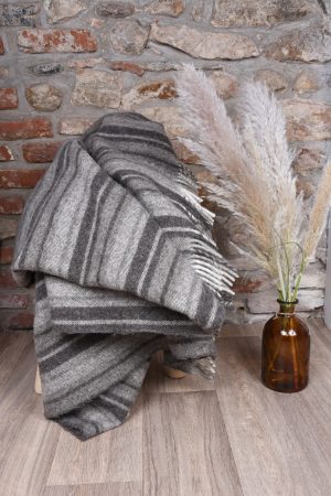 plaid en laine naturelle burel frange