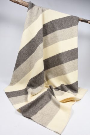 plaid pure laine Lacaune rayure large