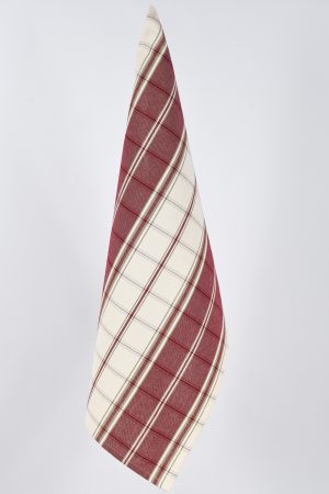 Torchon - motif Carreaux Grenat