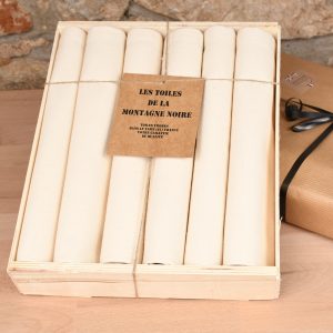 coffret cadeau 6 serviettes de table unie écru