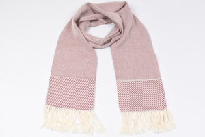Echarpe- motif Chevron Grenat – Image 3