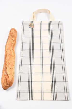 sac a pain carreaux gris bleu