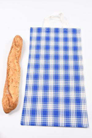 sac a pain carreaux bleu ocean