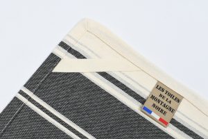 torchon a suspendre raye noir et blanc