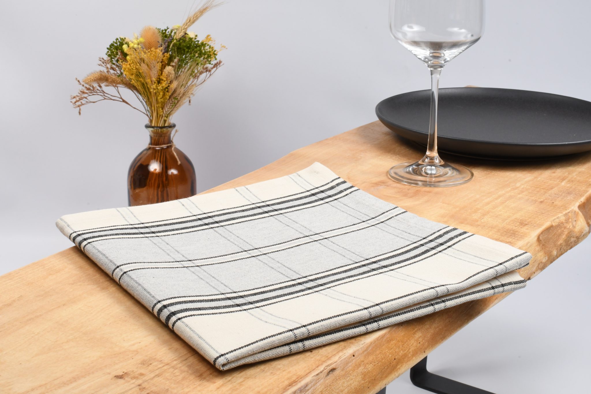 Lot De 12 Serviettes De Table Noël Carreaux Écossais - Sets De Table Festifs 30x45cm En Coton Mélangé