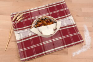 sac a tarte carreaux ecossais grenat