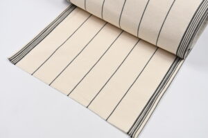 toile a transat au mètre rayee noir