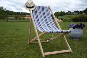 Alternative view of Toile à Transat prête à poser - Bayadère Bleue