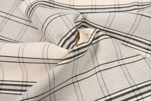 coupon toile coton carreaux gris bleu