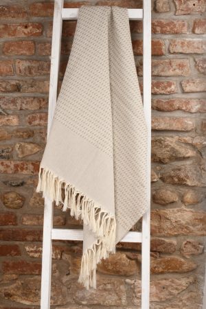 Fouta fabriquée en France beige