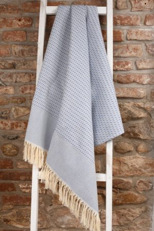 Fouta bleu océan fabrication française