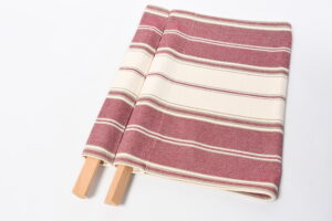 toile transat prête à poser rayure grenat