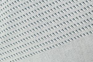 zoom fouta de plage fabriqué en France bleu canard