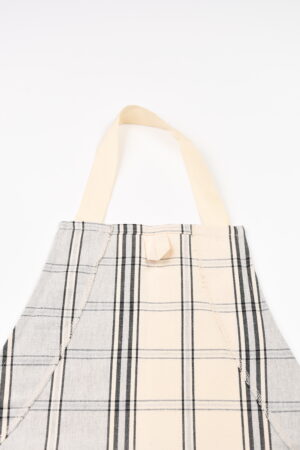 zoom tablier ajustable carreaux gris bleu