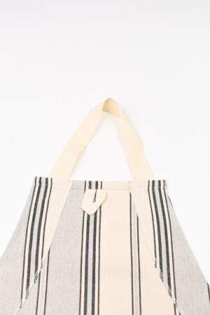 zoom tablier ajustable raye gris bleu