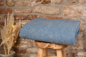 Plaid pure laine uni bleu