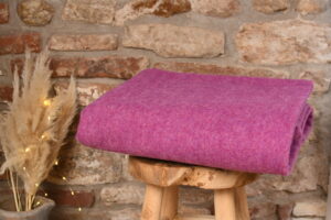 Plaid pure laine uni Mauve