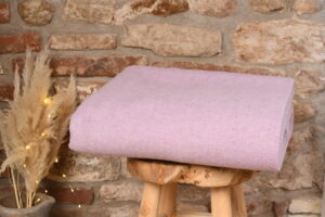 Plaid pure laine uni Rose