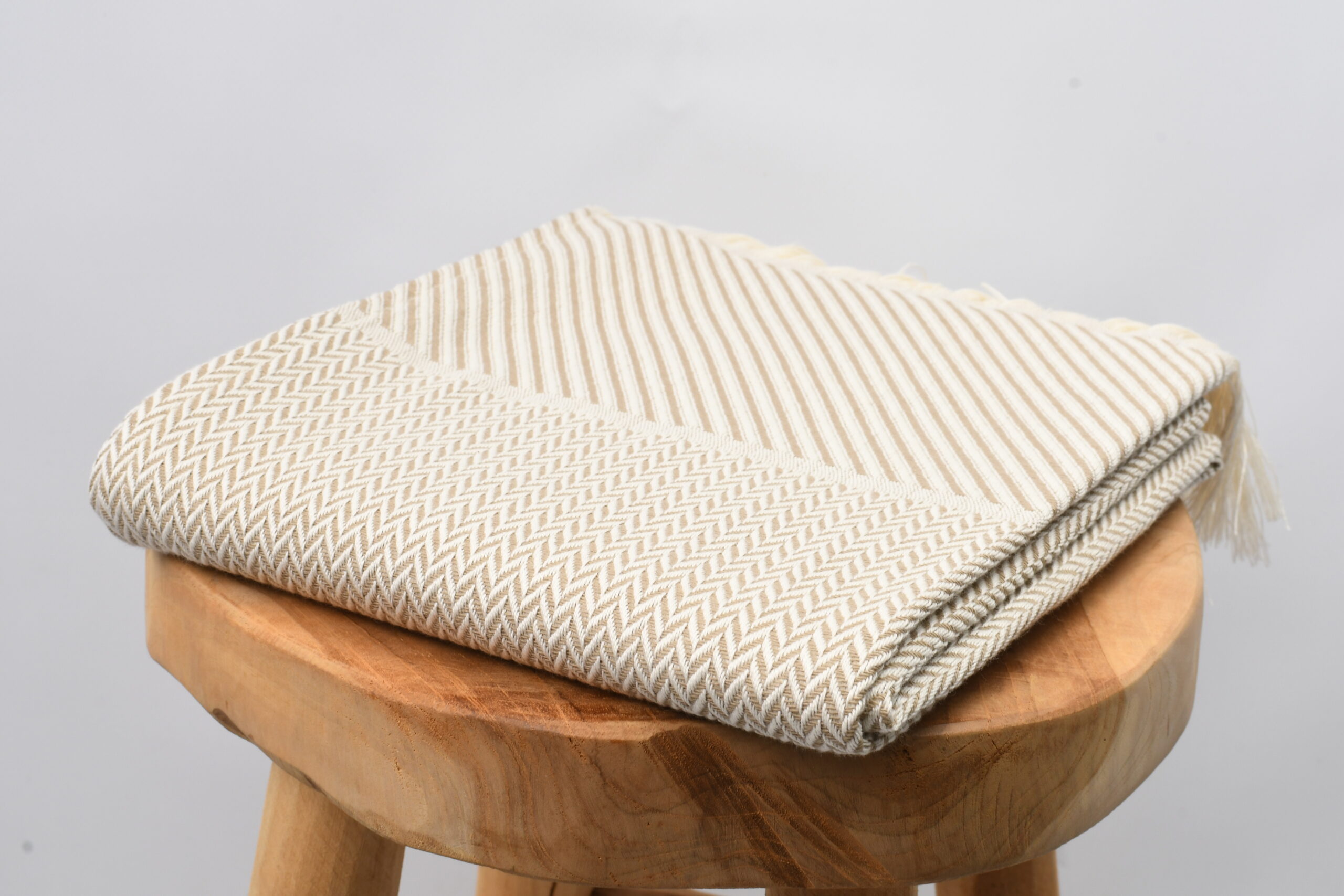 Echarpe - motif Chevron Beige