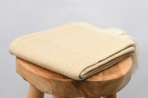Echarpe- motif Chevron Jaune