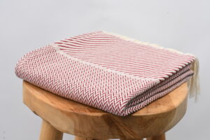 Echarpe- motif Chevron Grenat